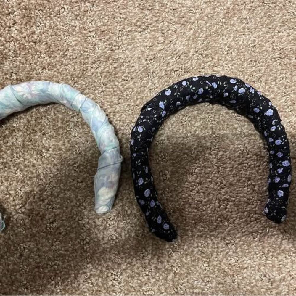 Cloth covered headbands set of 2